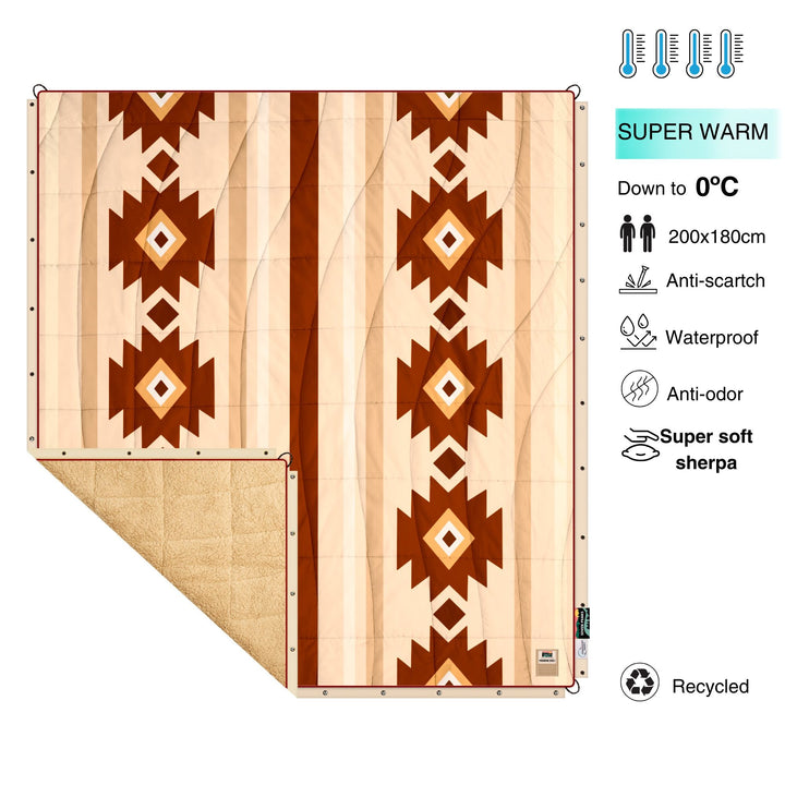 Navajo beige camper quilt