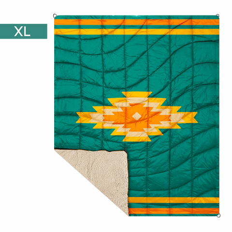 Sherpa quilt Navajo green
