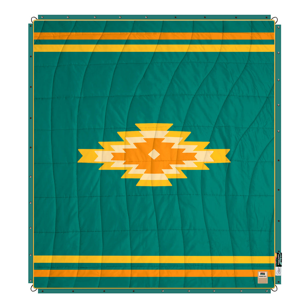 Edredón camper navajo green