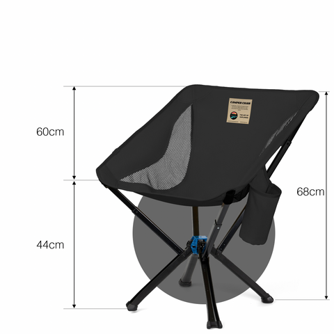Chaise de camping-car Seven Peaks noir