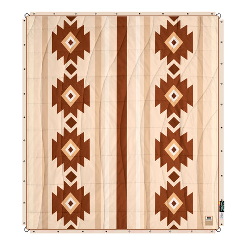 Beigefarbene Navajo-Decke für den Außenbereich